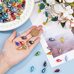 90шт 18 цвета подвески из гальванического стекла&nbsp;PALLOY-AB00137