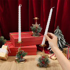 3 шт. 3 стиля рождественской тематики железный и пластиковый подсвечник&nbsp;AJEW-OC0014-47