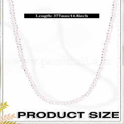 1 шт. ожерелья из граненых стеклянных бусин рондель для женщин&nbsp;NJEW-LP0007-05B