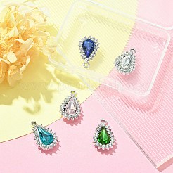 5шт 5 цвета подвески из сплава стекла ALRI-YW0001-15