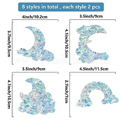 Водостойкая ПВХ цветная лазерная витражная оконная пленка статические наклейки&nbsp;DIY-WH0314-132