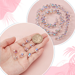 2 прядь гальванизированных стеклянных бусин пряди&nbsp;GLAA-GA0002-38A