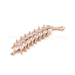 Латунные микропаве прозрачные подвески с фианитом&nbsp;ZIRC-K088-13KCG