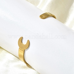 201 браслет-манжета из нержавеющей стали для женщин BJEW-B121-01