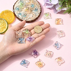 10шт светящиеся подвески из прозрачной смолы&nbsp;RESI-YW0004-44G