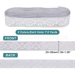 2 рулон двухцветной полиэстеровой жаккардовой цветочной ленты OCOR-HY0001-15