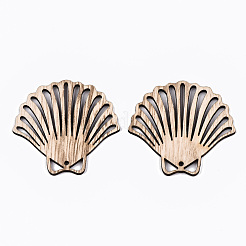 Необработанные полые деревянные большие подвески WOOD-N006-144