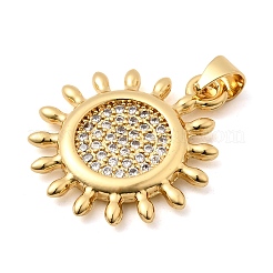 Латунные микропаве прозрачные подвески с фианитом KK-I360-053G