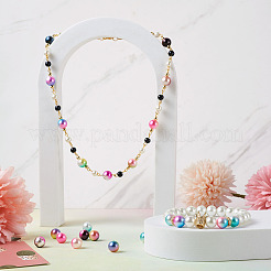 260шт 13 цвета радуги абс пластик имитация жемчуга бусины OACR-CD0001-09