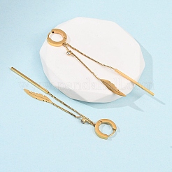 Серьги-кольца из нержавеющей стали 304&nbsp;EJEW-F393-13G