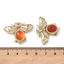 Латунные застежки из прозрачного кубического циркония с микропаве&nbsp;KK-C075-43C-G