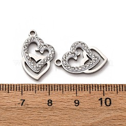 Подвески из нержавеющей стали 304 со стразами из глины STAS-P406-17J-P