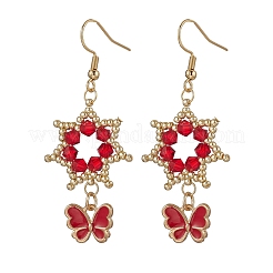 Цветок с бабочкой&nbsp;EJEW-MZ00417-05