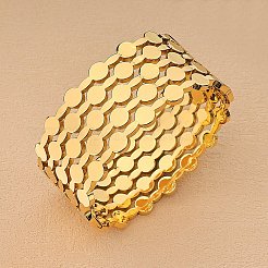 Плоские круглые браслеты из нержавеющей стали 304 для женщин FS-WGBA974-01