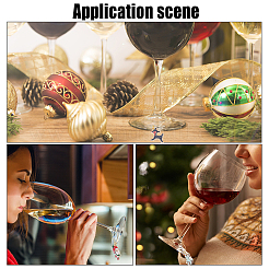 Наборы для изготовления рождественских винных бокалов своими руками&nbsp;DIY-SC0018-87