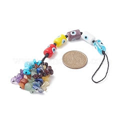 Кулон лэмпворк ручной работы от сглаза HJEW-JM01053-01