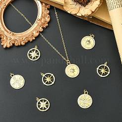 8 шт. 4 стиля латунные подвески с микропаве и кубическим цирконием&nbsp;KK-CJ0003-81