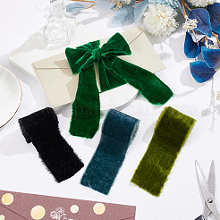 4 ярд двухцветной бахромчатой бархатной ленты SRIB-WR0001-08B