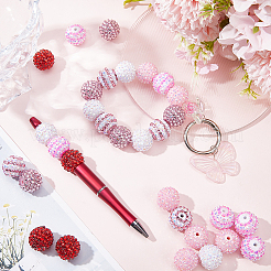 36 шт. 6 вида бусин из смоляных стразов RESI-SC0003-04