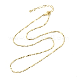 Латунные ожерелья из цепочек с шариками и столбиками NJEW-A042-06G