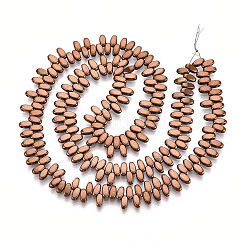 Гальванические нити из синтетических немагнитных гематитовых бусин G-T139-65C