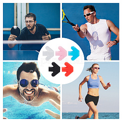 20 пара 5-х цветных силиконовых очков со стрелками AJEW-DR0001-20