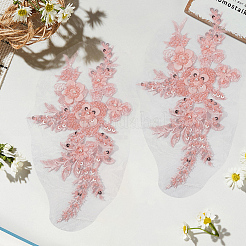 Аксессуары для вышивки цветочной марлей и блестками&nbsp;DIY-WH20081-002B