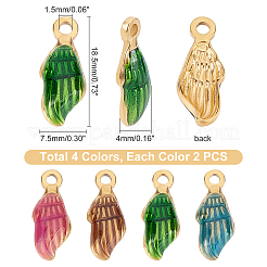 8 шт. подвески из нержавеющей стали 304 двух цветов&nbsp;STAS-UN0027-64