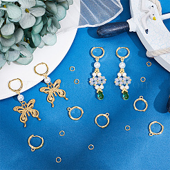 20 шт. латунная фурнитура для сережек-колец KK-BBC0021-39