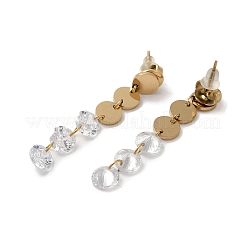 Серьги стекло болтающийся&nbsp;EJEW-Q781-28G