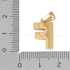 Подвески с алфавитом из натуральных белых ракушек STAS-M338-02G-F