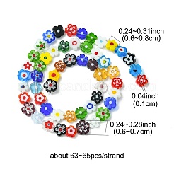 Ручной работы стеклянная бусина тысячецветник нитей LAMP-YW0001-19A