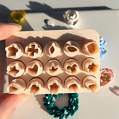 15шт 15 вида пластиковых глиняных форм&nbsp;DIY-WH20032-50