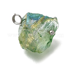 Подвески из гальванизированных самородков натурального кварца PALLOY-JF04371-02