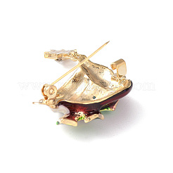 Брошь со стразами на рождественскую тематику JEWB-D061-01KCG-05