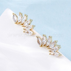 Серьги-гвоздики с конским глазом из сверкающего кубического циркония для нее&nbsp;X-ZIRC-C025-25G