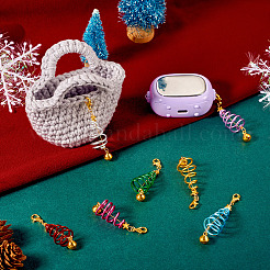 Рождественская елка с подвеской из алюминиевой проволоки и сплава&nbsp;HJEW-TAC0053