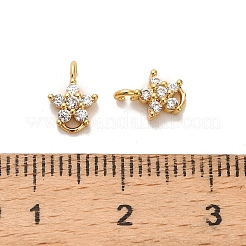 Подвески со звездочкой из латуни с микропаве и прозрачным кубическим цирконием&nbsp;KK-H515-12G