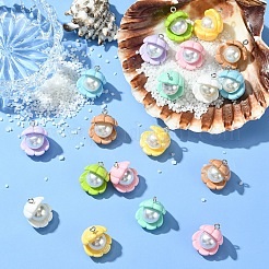 32 шт. 8 цвета непрозрачные подвески из смолы&nbsp;RESI-YW0003-48