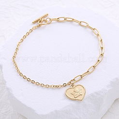 Браслеты с подвесками из нержавеющей стали в европейском стиле KB9332