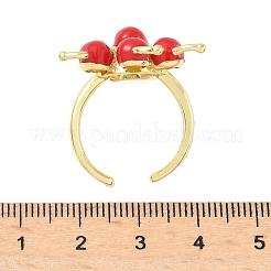 Латунные микро проложить манжеты кольца кубического циркония RJEW-A069-06G