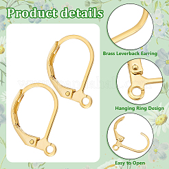 Фурнитура для сережек с застежкой-молнией из латуни с соединительными кольцами и латунными кольцами DIY-PH0023-17