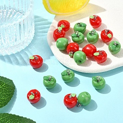 10 шт. подвески из смолы в виде яблока&nbsp;RESI-YW0005-26A