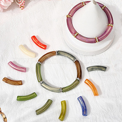 100 шт. Непрозрачные акриловые бусины MACR-SP0001-84