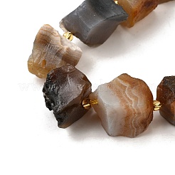 Нити бусин из необработанного натурального серого агата G-Z087-B20