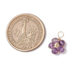 Подвески из натурального зеленого авантюрина/розового кварца/амазонита и медной проволоки&nbsp;PALLOY-JF03606