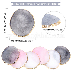 6шт 3-х цветная овальная палитра из смолы MRMJ-PH0001-60