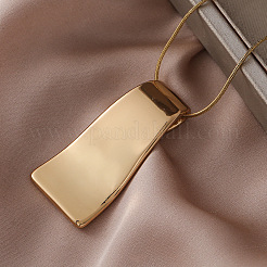 Винтажные ожерелья с геометрическим волнистым трапециевидным кулоном из хирургической нержавеющей стали 316 для женщин&nbsp;RU3983