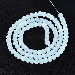 Нити стеклянных бусин с имитацией матового нефрита&nbsp;LS-GLAA-T032-J4mm-MBB04