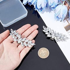 1 пара пряжек для обуви из сплава со стразами FIND-FG0001-18